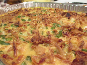 easy green bean casserole with cheese