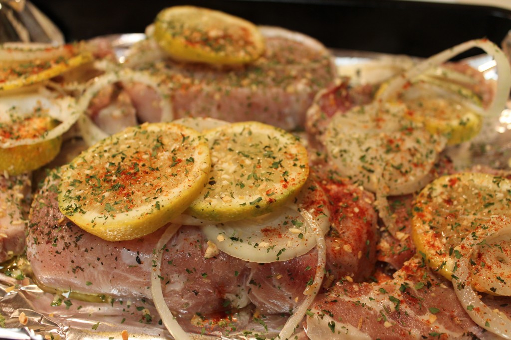 These juicy lemon garlic pork chops are full of flavor, no salt needed!