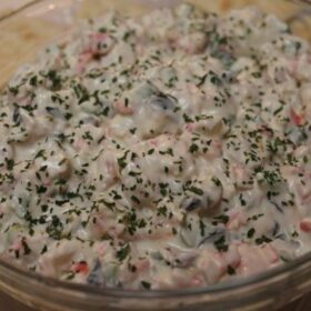 creamy seafood salad