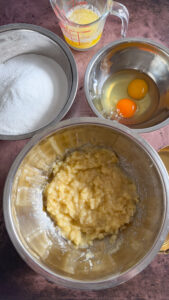 ingredients for banana muffins