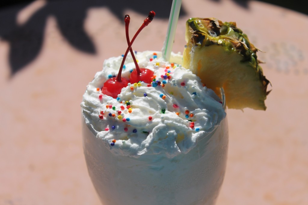This creamy passionfruit pineapple milkshake is the perfect treat to enjoy poolside