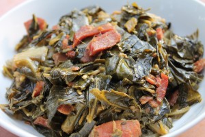 A southern style thanksgiving isn't complete without collard greens