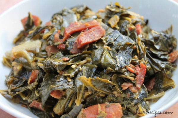 This classic recipe for soul food style collard greens and bacon make a great side dish