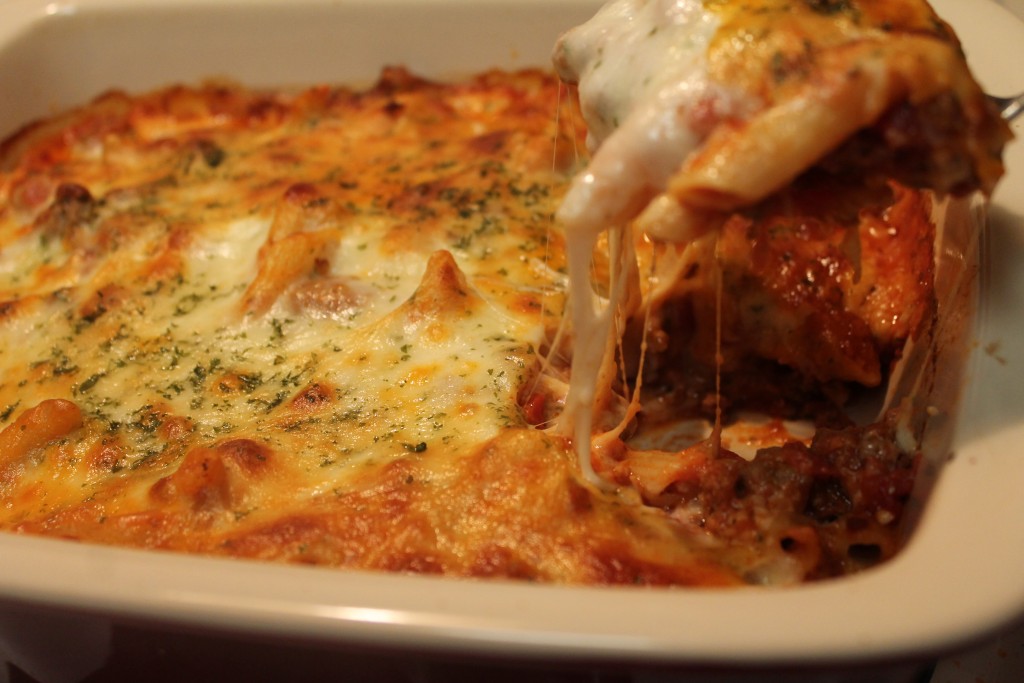 This ziti with meat sauce recipe will quickly become a family favorite!