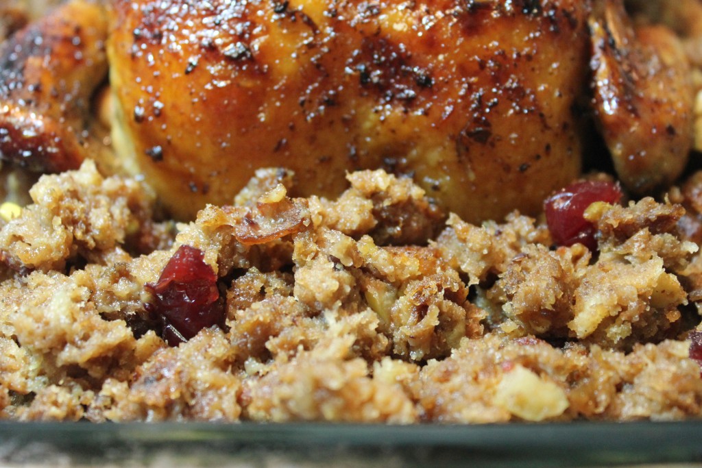 Southern Chicken and Dressing Recipe Cranberry Apple Bread Stuffing I Heart Recipes 