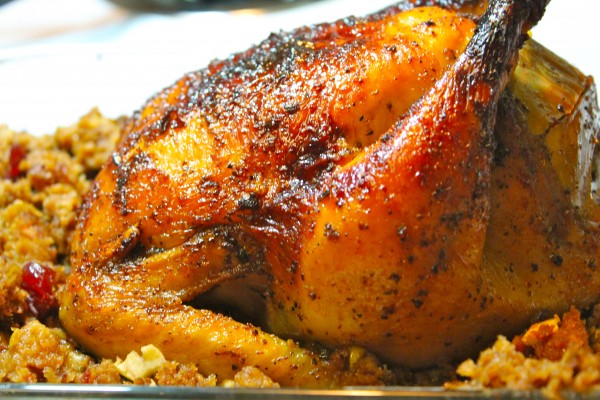 Apple-Glazed Roasted Chicken is juicy, tender and bursting with flavor!