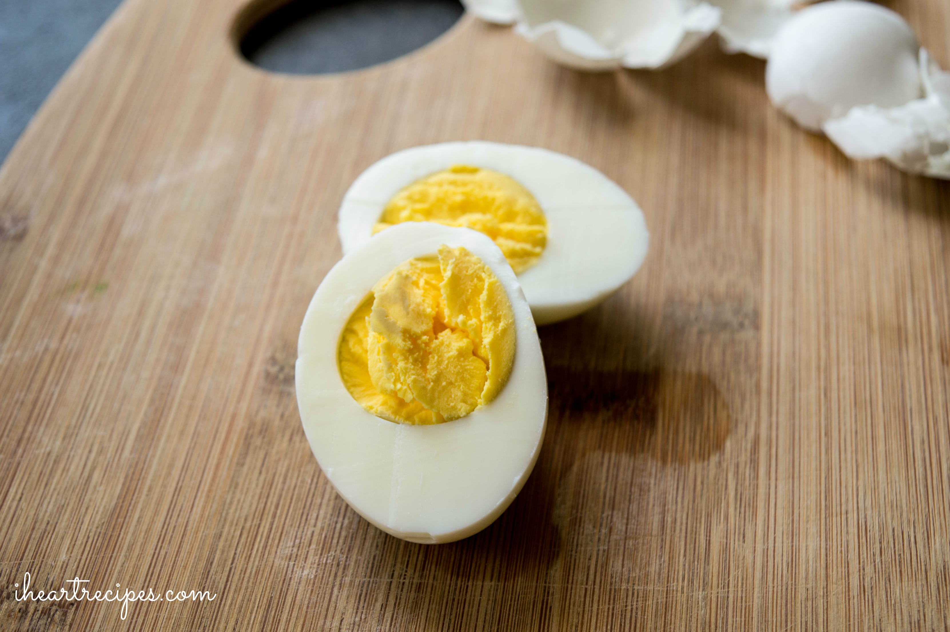 Perfectly cooked hard boiled egg