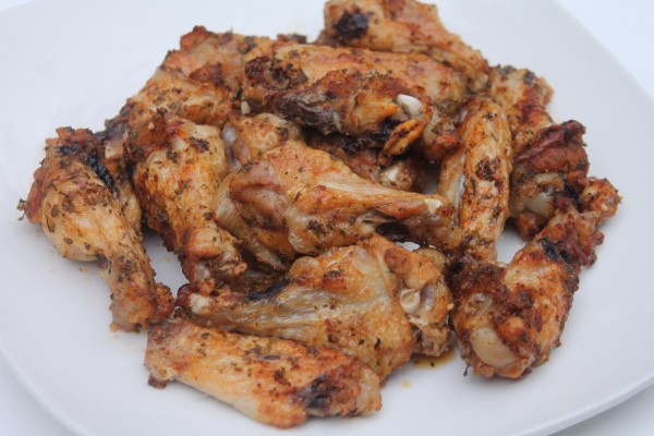 Baked garlic and onion wings