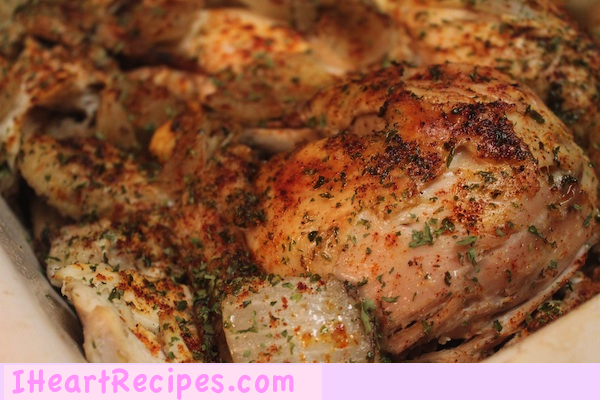 Slow Cooker Whole Chicken with Garlic + Herbs - Ella Claire & Co.