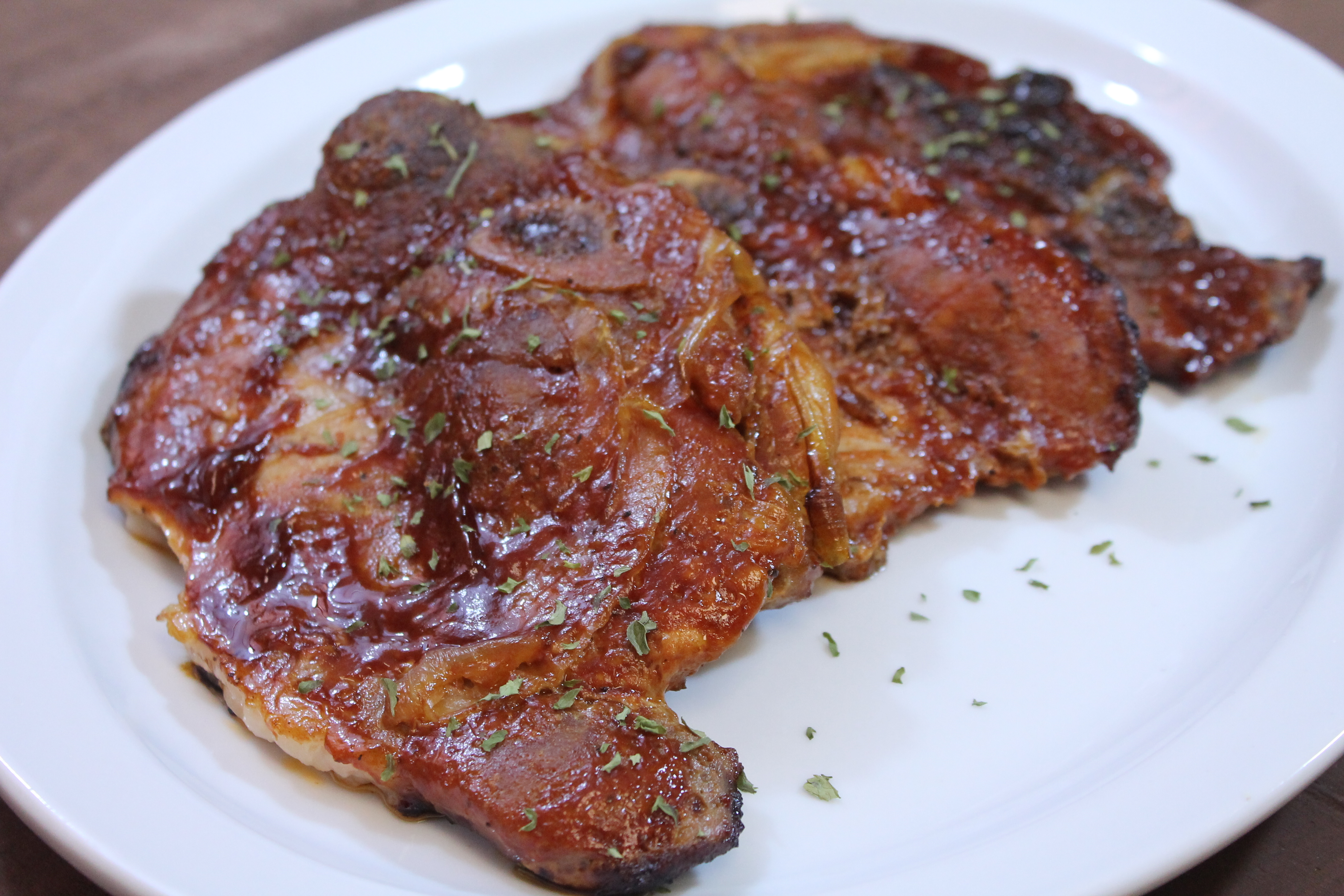 oven baked barbecue pork chops | i heart recipes