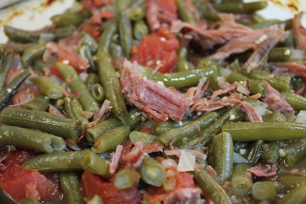 green beans and smoked turkey