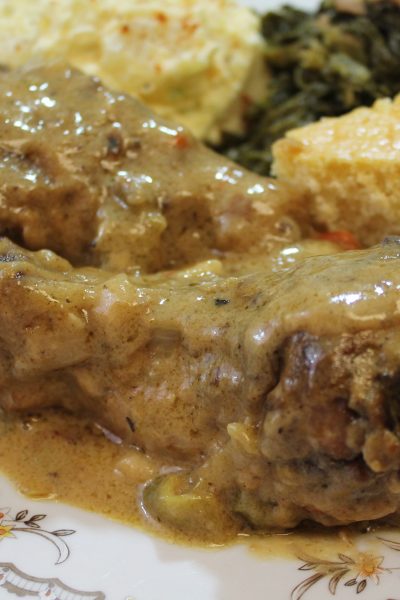 Fried Turkey Chops Smothered In Gravy 