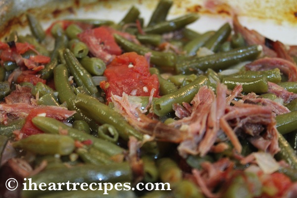 Try this recipe for Smothered Green Beans & Turkey.