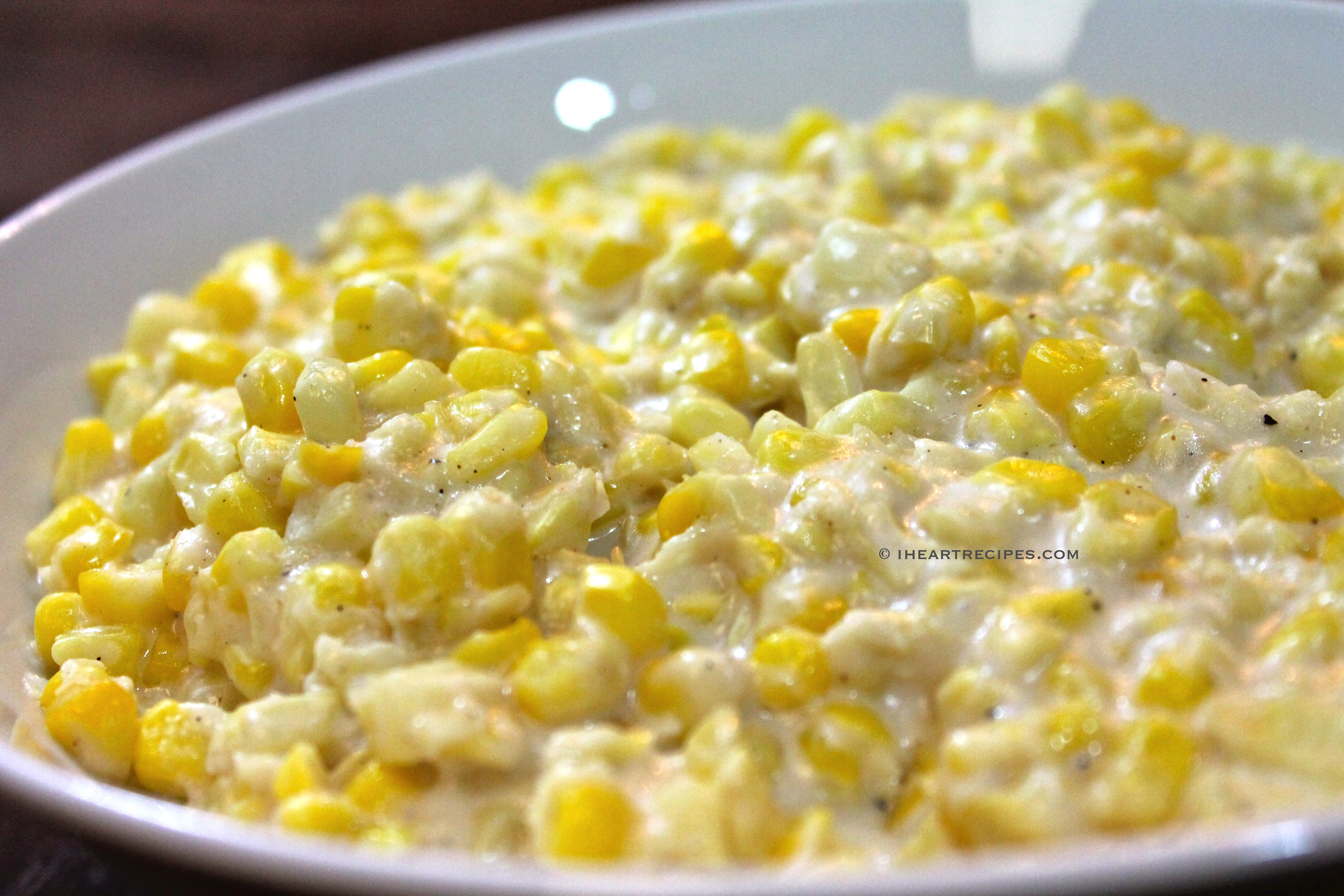 Sweet creamed corn is a classic holiday side dish