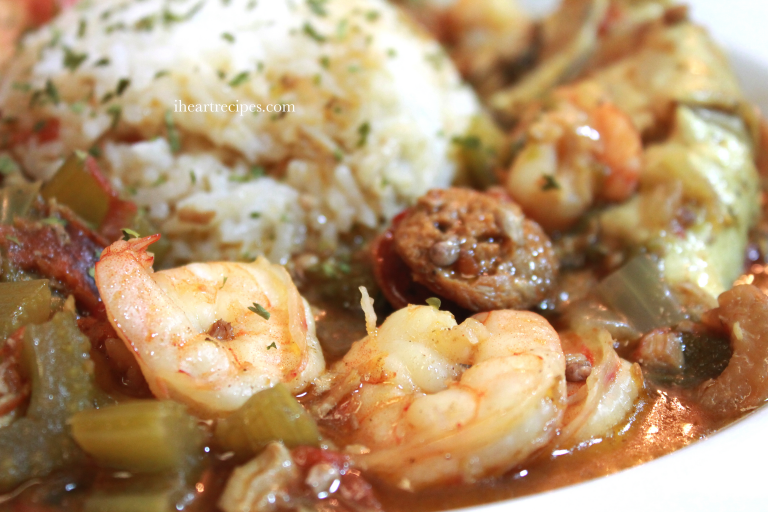 Seafood Chicken & Andouille Sausage Gumbo I Heart Recipes