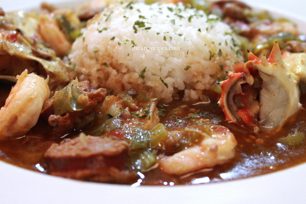 Seafood Chicken & Andouille Sausage Gumbo I Heart Recipes