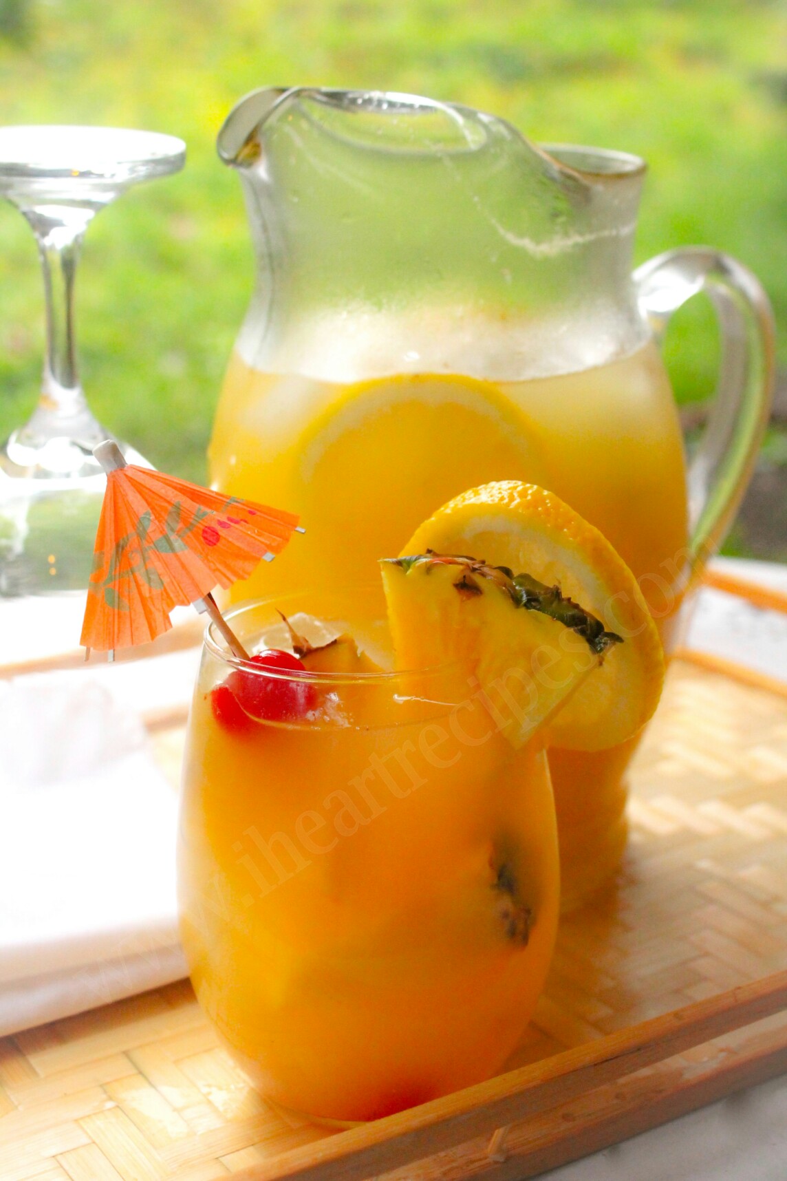 Serve this Fresh Homemade Mango Pineapple Lemonade at your next summertime party. 