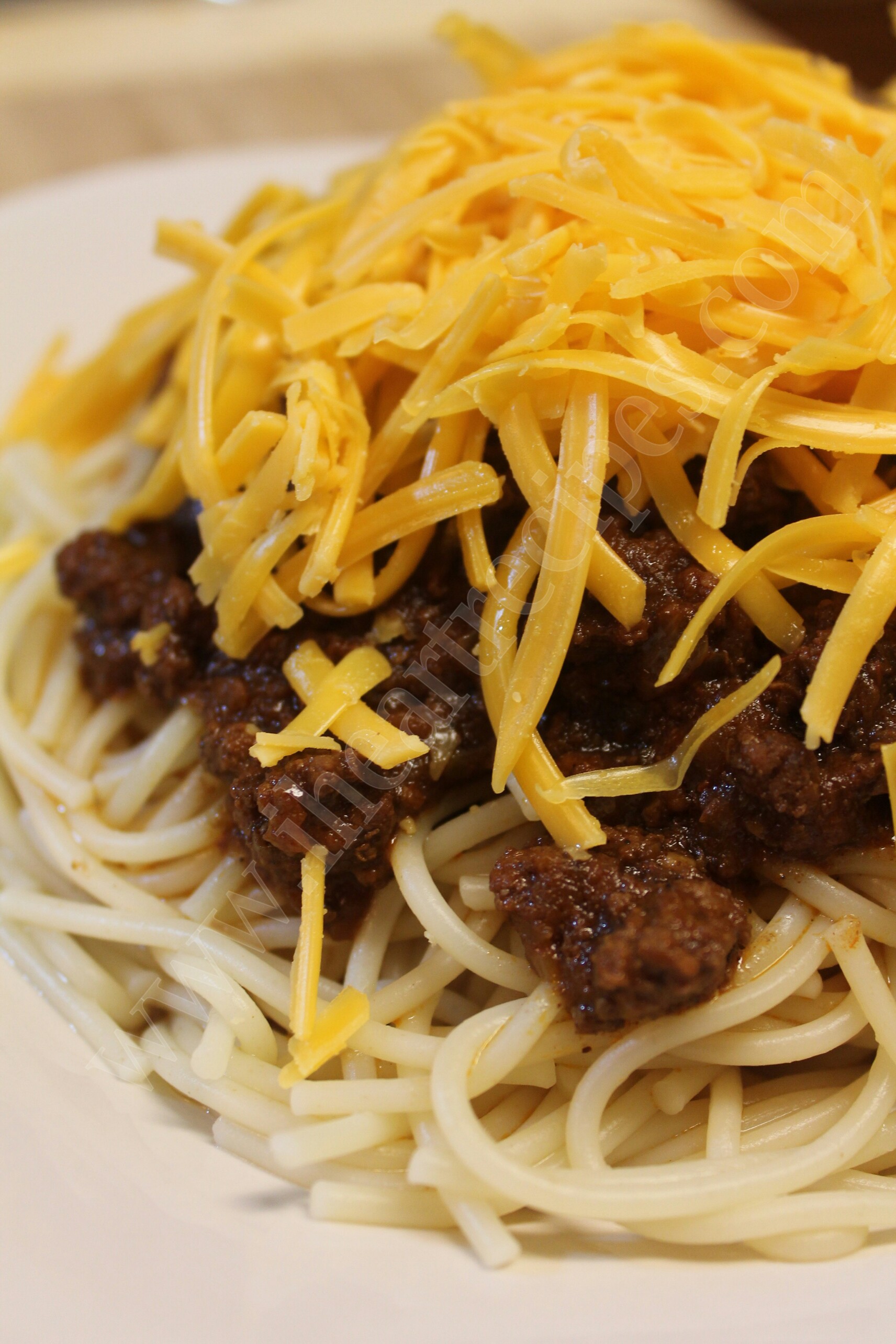 Cincinnati Style Chili Recipe over noodles