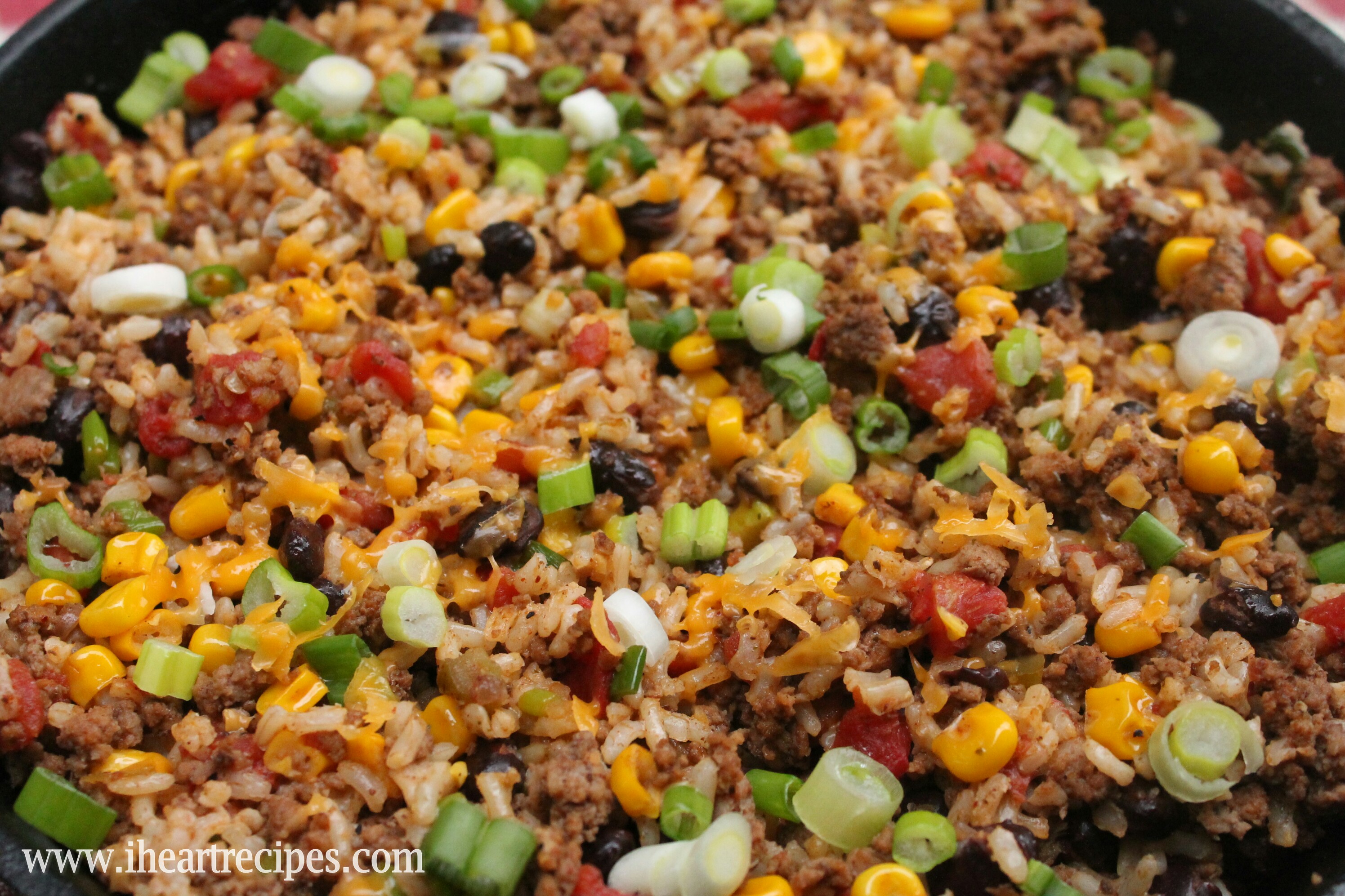 Tex Mex Beef Skillet | I Heart Recipes