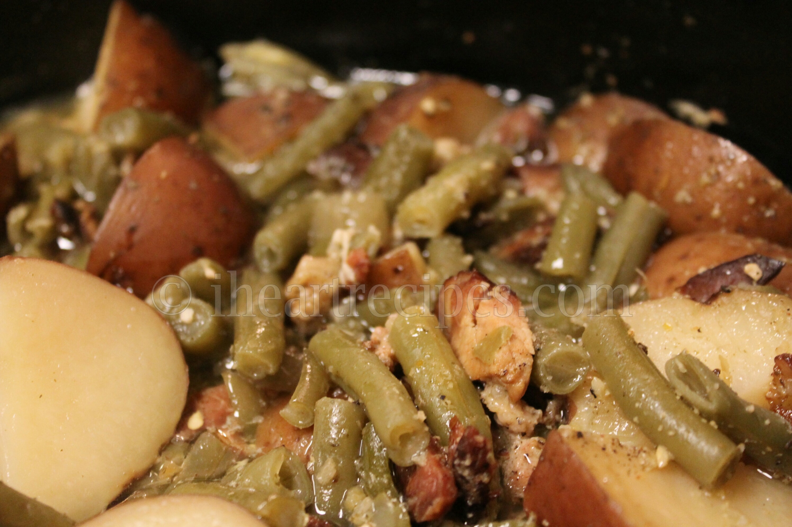 Slow Cooker Southern Green Beans with Tomatoes - Plain Chicken