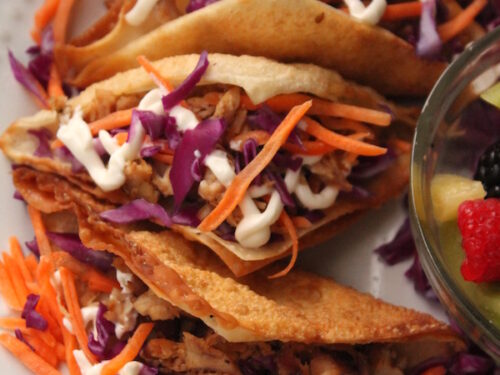 Better than Applebees Chicken Wonton Tacos