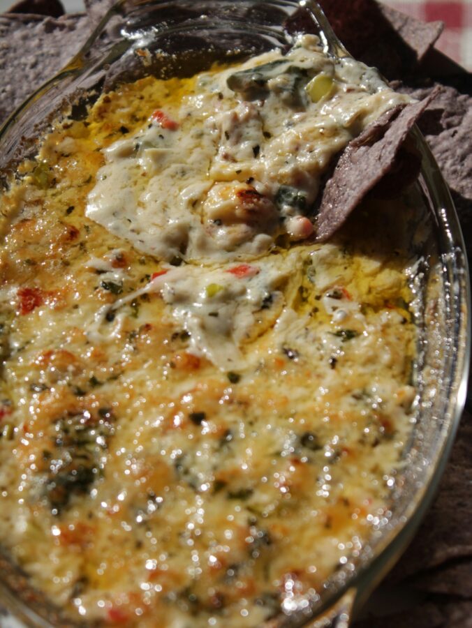 Bacon, Rainbow Chard, and Artichoke Dip