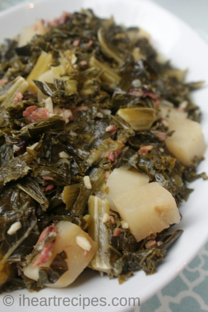 This Southern Mixed Greens & Turnips is a delicious soul food side dish!