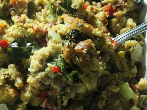 Collard Green & Smoked Turkey Dressing
