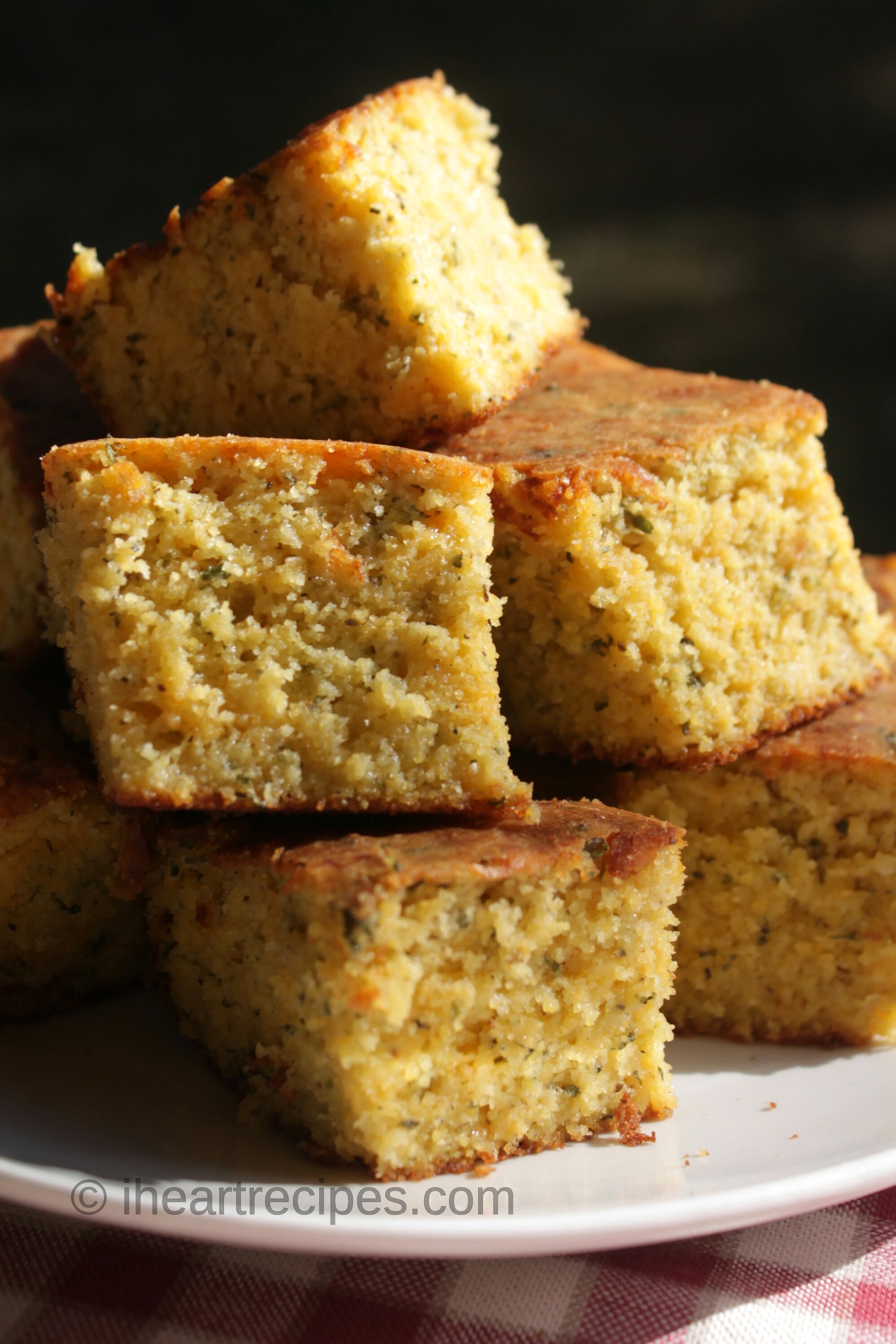 Cheesy Garlic & Herb Cornbread I Heart Recipes