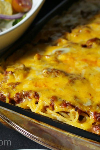 Layered Baked Spaghetti Recipe | I Heart Recipes