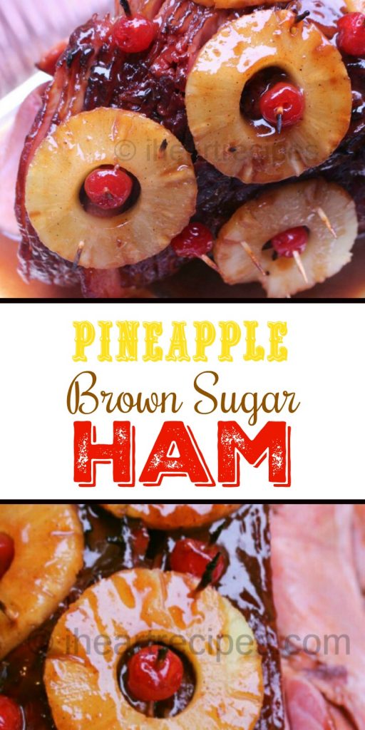 Ham with Pineapple and Brown Sugar Glaze I Heart Recipes