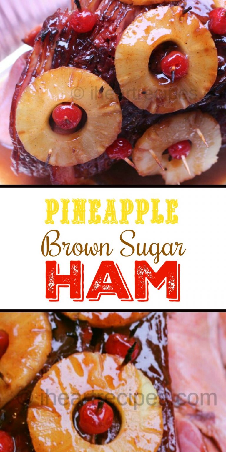 Baked Ham with Pineapple and Brown Sugar I Heart Recipes