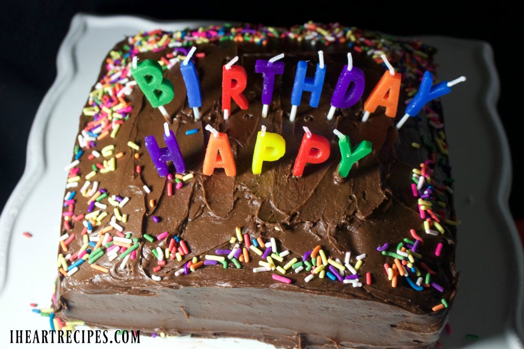 Homemade Heart Shaped Birthday Cake