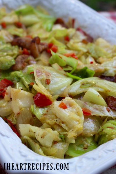 Southern Fried Cabbage Recipe | I Heart Recipes