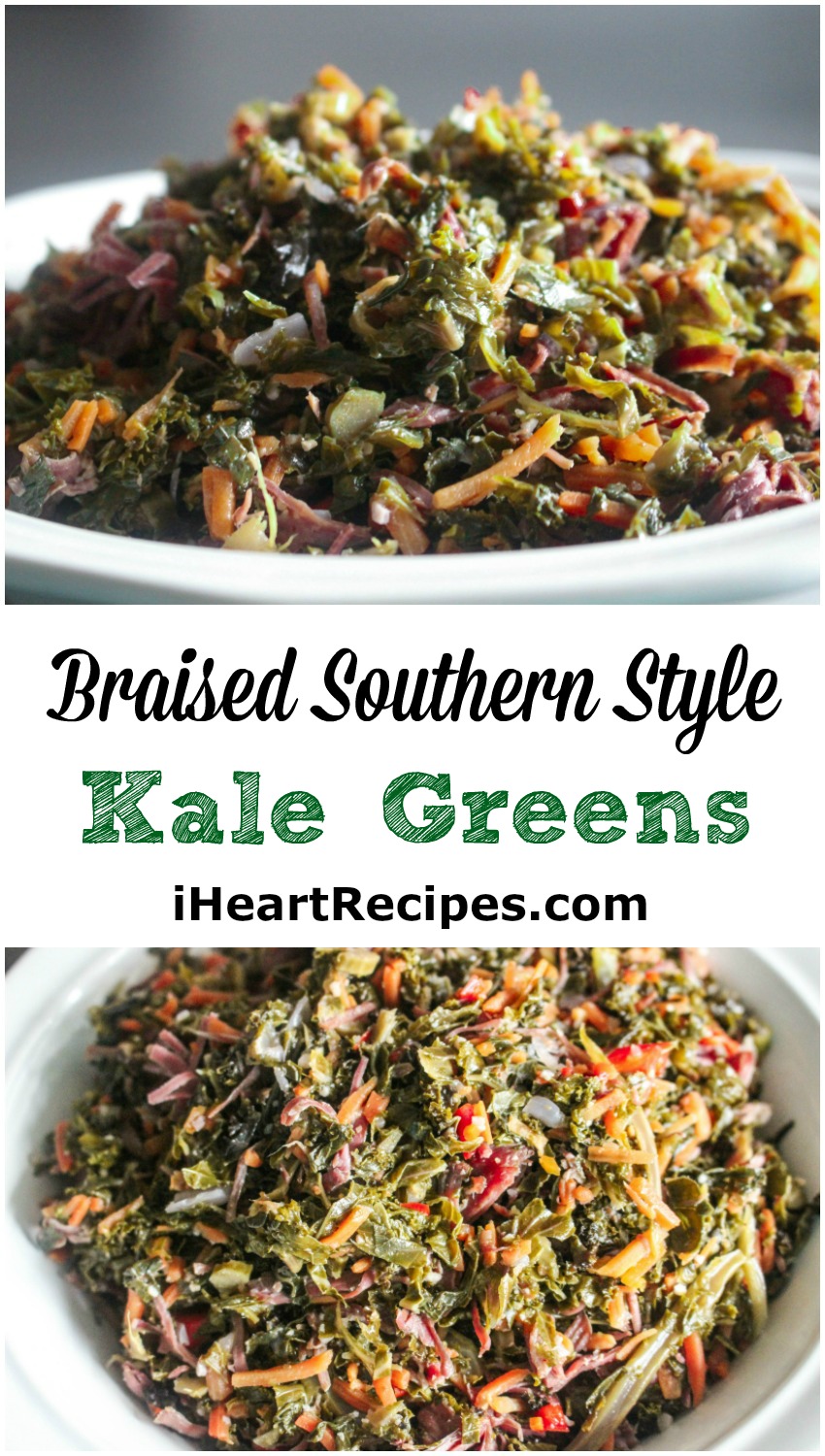 Braised Southern Style Kale | I Heart Recipes