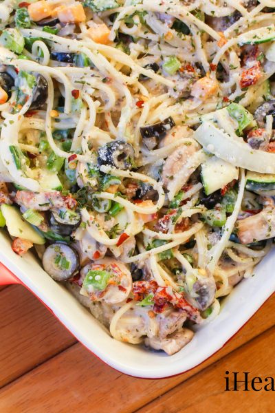 Cold spaghetti pasta salad