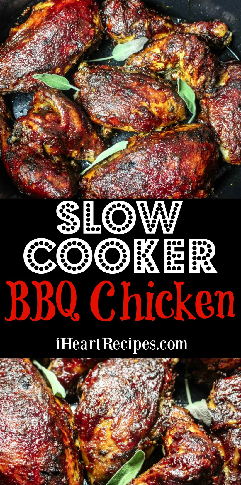 Delicious Slow Cooker BBQ Chicken | I Heart Recipes