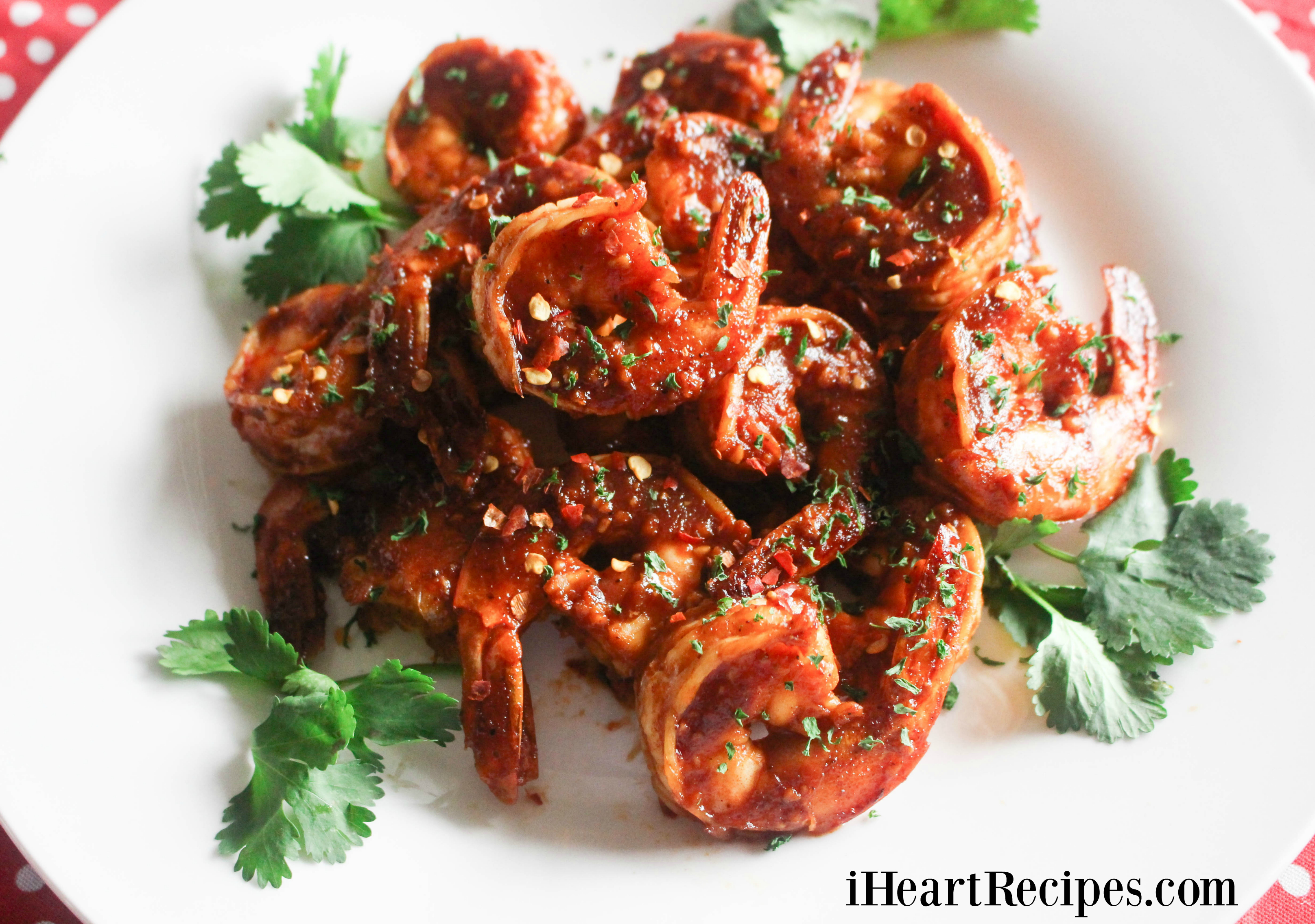 This baked shrimp recipe is coated with a spicy homemade bbq sauce that's packed with heat and seasoning