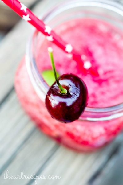 Cherry Lime Vodka Slushie