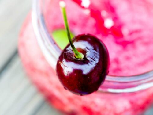 Cherry Lime Vodka Slushie