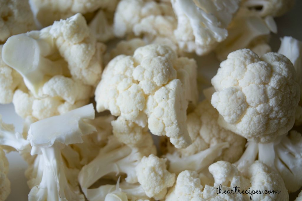 A close up shot of fresh cauliflower pieces. 