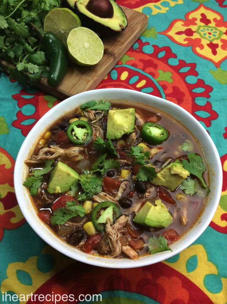 Slow Cooker Tex Mex Chicken Soup | I Heart Recipes
