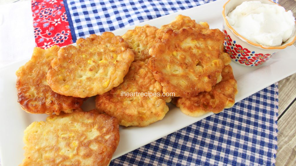 Southern Fried Corn Fritters | I Heart Recipes