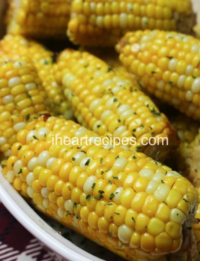 Corn on the cob oven baked
