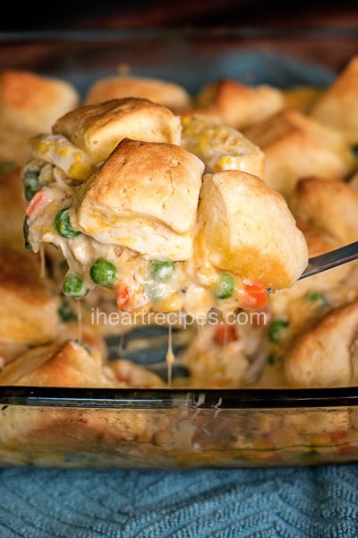 chicken pot pie with biscuits