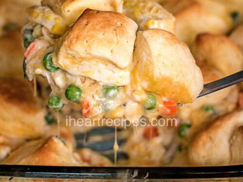 chicken pot pie with biscuits