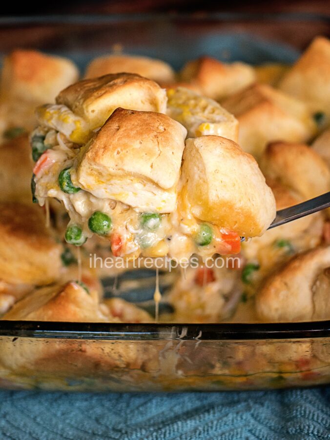 chicken pot pie with biscuits