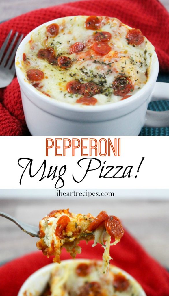 Mug Pepperoni Pizza is ready in less than 3 minutes!