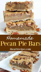 Homemade Pecan Pie Bars | I Heart Recipes