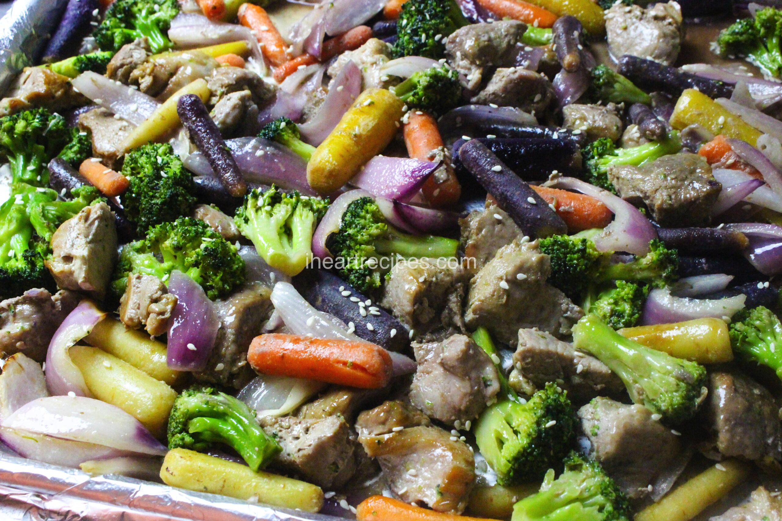 Sheet Pan Pork Vegetable Teriyaki